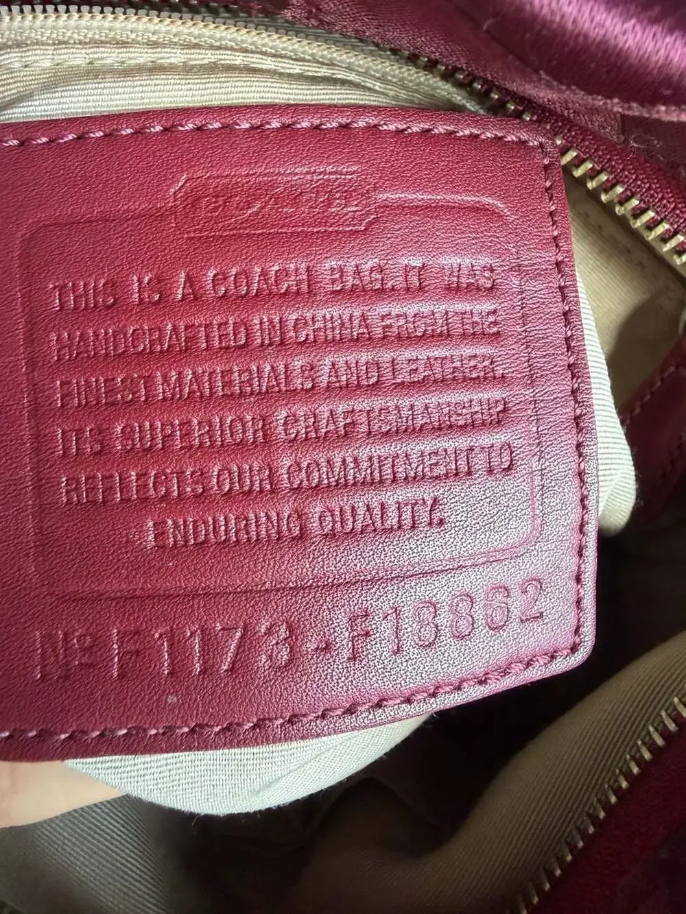 Coach F13862 Penelope Signature Satin Chain Hobo Bag